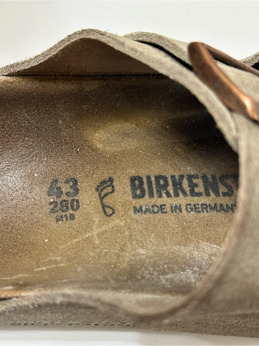 Birkenstock Unisex Arizona Soft Footbed Suede-Taupe Brown M10 (EU 43)